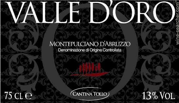 cantina tollo valle doro montepulciano dabruzzo bio, abruzzo