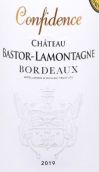 巴斯特酒莊自信白葡萄酒(Chateau Bastor-Lamontagne Confidence, Bordeaux, France)