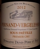 丹尼斯父子酒莊飛笛（佩爾南-韋熱萊斯一級園）白葡萄酒(Domaine Denis Pere et Fils Sous Fretille Blanc, Pernand-Vergelesses 1er Cru, France)