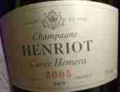 漢諾赫墨拉特釀極干型香檳(Champagne Henriot Cuvee Hemera Brut, Champagne, France)