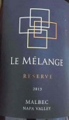 美蘭芝珍藏馬爾貝克干紅干葡萄酒(Le Melange Reserve Malbec, Napa Valley, USA)