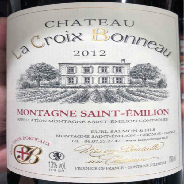 chateau la croix bonneau, montagne-saint-emilion, france红酒评分