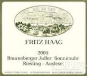 海格布朗伯哲朱弗日晷園12號(hào)雷司令精選白葡萄酒(Fritz Haag Brauneberger Juffer Sonnenuhr Riesling Auslese Fuder 12, Mosel, Germany)