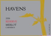 黑文斯珍藏梅洛干紅葡萄酒(Havens Reserve Merlot, Napa Valley, USA)