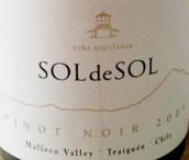 百子蓮酒莊太陽霞多麗白葡萄酒(Vina Aquitania Sol de Sol Chardonnay, Malleco Valley, Chile)