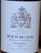 默維德酒莊巴貝拉紅葡萄酒(Merwida Barbera, Breedekloof, South Africa)