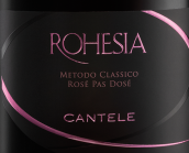 坎泰莱酒庄罗希西亚经典干型桃红起泡酒(Cantele Rohesia Metodo Classico Brut Rose Salento IGT, Puglia, Italy)