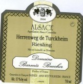 巴爾梅布徹赫輪連維雷司令干白葡萄酒(Domaine Barmes-Buecher Riesling Herrenweg, Alsace, France)