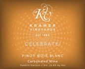 克雷默酒莊歡慶黑皮諾白起泡葡萄酒(Kramer Vineyards Celebrate Pinot Noir Blanc Sparkling, Yamhill-Carlton District, U.S.A.)