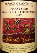 阿伯曼酒莊富騰特級園灰皮諾白葡萄酒(Albert Mann Furstentum Pinot Gris, Alsace Grand Cru, France)