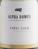 阿爾法·多默斯酒莊首次單飛霞多麗白葡萄酒(Alpha Domus First Solo Chardonnay, Hawke's Bay, New Zealand)