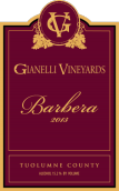 吉納利巴貝拉干紅葡萄酒(Gianelli Vineyards Barbera, Tuolumne County, USA)