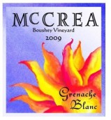 麥克雷布謝園白歌海娜干白葡萄酒(McCrea Cellars Boushey Vineyard Grenache Blanc, Yakima Valley, USA)