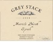 Grey Stack Cellars Dry Stack Vineyard Marie's Block Syrah, Bennett Valley, USA