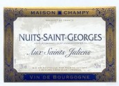 Maison Champy Nuits-Saint-Georges Aux Saints Juliens, Cote de Nuits, France