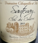 夏貝勒父子酒莊科尼耶爾園（桑特奈村）紅葡萄酒(Domaine Chapelle & Fils Clos des Cornieres, Santenay, France)