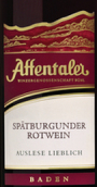 金靈猴酒莊版本黑皮諾精選紅葡萄酒(Affentaler Edition Spatburgunder Rotwein Auslese, Baden, Germany)