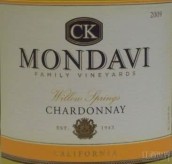 C K Mondavi Family Vineyards Willow Springs Chardonnay, California, USA