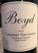 博伊德家族酒莊赤霞珠干紅葡萄酒(Boyd Family Vineyard Cabernet Sauvignon, Oak Knoll District, USA)