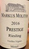 玛斯莫丽酒庄威望老藤雷司令白葡萄酒(Markus Molitor Prestige Vieilles Vignes Riesling, Mosel, Germany)