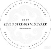 Evening Land White Label Seven Springs Vineyard Summum Pinot Noir, Eola-Amity Hills, USA