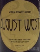 西奧古斯特格雷厄姆家族園黑皮諾紅葡萄酒(August West Graham Family Vineyard Pinot Noir, Russian River Valley, USA)