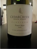 雪松溪白金珍藏黑皮諾干紅葡萄酒(Cedar Creek Estate Winery Platinum Reserve Pinot Noir, Okanagan Valley, Canada)