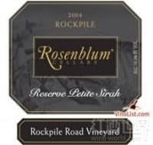 羅森布拉姆洛克路園珍藏小西拉干紅葡萄酒(Rosenblum Cellars Rockpile Road Vineyard Reserve Petite Sirah, Rockpile, USA)