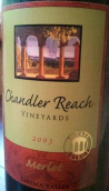 錢德勒河酒莊梅洛干紅葡萄酒(Chandler Reach Vineyards  Merlot, Yakima Valley, USA)
