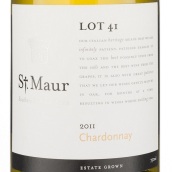 圣冒爾41區(qū)霞多麗白葡萄酒(St. Maur Wines Lot 41 Chardonnay, Southern Highlands, Australia)