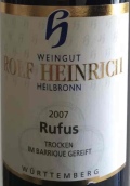 羅爾夫·海因里希酒莊魯夫斯紅葡萄酒(Weingut Rolf Heinrich Rufus, Wurttemberg, Germany)