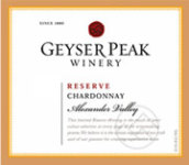 蓋世峰珍藏霞多麗干白葡萄酒(Geyser Peak Reserve Chardonnay, Alexander Valley, USA)