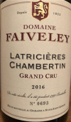 法維萊酒莊（拉奇希爾-香貝丹特級園）紅葡萄酒(Domaine Faiveley, Latricieres-Chambertin Grand Cru, France)