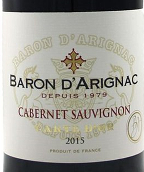 baron darignac carte dor cabernet sauvignon, vin de france红酒