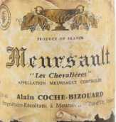 科榭-比佐拉騎士（默爾索村）白葡萄酒(Domaine Alain Coche-Bizouard Les Chevalieres, Meursault, France)