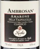 尼古拉斯酒莊安博森經(jīng)典阿瑪羅尼紅葡萄酒(Nicolis Ambrosan Amarone della Valpolicella Classico DOCG, Veneto, Italy)