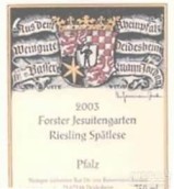 巴塞曼喬登福斯特耶穌園雷司令遲摘甜白葡萄酒(Weingut Geheimer Rat Dr. von Bassermann-Jordan Forster Jesuitengarten Riesling Spatlese Trocken, Pfalz, Germany)