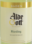 阿爾德·戈特雷司令白葡萄酒(Alde Gott Riesling Qba, Baden, Germany)