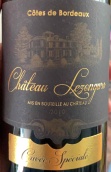 勒宗伽酒莊特釀紅葡萄酒(Chateau Lezongars Cuvee Speciale, Bordeaux, France)