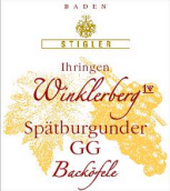 施蒂格勒贝克欧菲乐特级葡萄园黑皮诺迟摘干红葡萄酒(Weingut Stigler Ihringen Winklerberg Backofele Spatburgunder GG trocken, Baden, Germany)