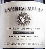 杰伊·克里斯托弗阿比園黑皮諾干紅葡萄酒(J. Christopher Wines Abbey Ridge Vineyard Pinot Noir, Dundee Hills, USA)