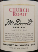 車路德酒莊麥克唐納系列赤霞珠紅葡萄酒(Church Road McDonald Series Cabernet Sauvignon, Hawkes Bay, New Zealand)