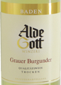 阿爾德·戈特灰皮諾干白葡萄酒(Alde Gott Grauer Burgunder Qba Trocken, Baden, Germany)