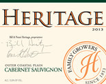 赫里蒂奇赤霞珠干紅葡萄酒(Heritage Vineyards Cabernet Sauvignon, New Jersey, USA)