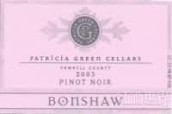 帕格邦肖園黑皮諾干紅葡萄酒(Patricia Green Cellars Bonshaw Vineyard Pinot Noir, Willamette Valley, USA)