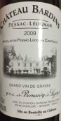 布萊丁酒莊紅葡萄酒(Chateau Bardins Rouge, Pessac-Leognan, France)