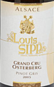 路易·斯普酒莊奧斯特堡灰皮諾白葡萄酒(Louis Sipp Osterberg Pinot Gris, Alsace Grand Cru, France)