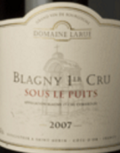 拉呂酒莊蘇樂普園（布拉尼一級園）紅葡萄酒(Domaine Larue Sous le Puits, Blagny Premier Cru, France)