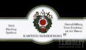 Weingut Karthauserhof Eitelsbacher Karthauserhofberg Riesling Spatlese Grossen Lage, Mosel, Germany