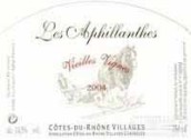 阿菲蘭塞斯酒莊羅訥河谷丘老藤紅葡萄酒(Domaine Les Aphillanthes Vieilles Vignes, Cotes du Rhone, France)